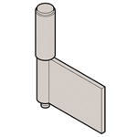 Pipe plug-in hinges / non-perforated / asymmetrical / rolled / stainless steel / B-1528-A / TAKIGEN