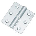 Flat plug-in hinges / conical countersinks / POM beech / aluminium / silver metallic / B-267-2 / TAKIGEN B-267-2-L