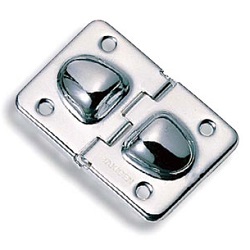 Flat hinges / pivot stop / rolled / 90° / brass / chrome plated / B-51 / TAKIGEN