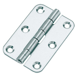 Flat hinges / conical countersinks / rolled / stainless steel, seawater resistant / barrel polished / B-1369 / TAKIGEN
