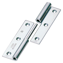 Flat plug-in hinges / conical countersinks / rolled / stainless steel / mirror polished / B-1004 / TAKIGEN B-1004-2-L