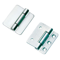 Flat hinges, Parallel hinges / conical countersinks, unperforated / asymmetrical / rolled / steel / zinc chromated / B-2 / TAKIGEN B-2-B-11
