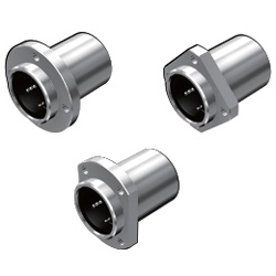 Linear ball bearings / guided round flange, guided square flange