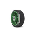 Wheel for Ductile Castors, Wide Type, Rubber Wheel (with Bearing) TB