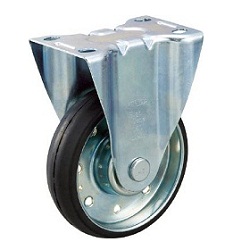 High Tensile Press-Made Rubber Castors with Fixed Hardware