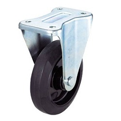 Press-Made Nylon Wheel Rubber Castors, Fixed