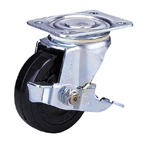 Standard Class 100s Truck Type Synthetic Rubber Wheel with Stopper (Packing Castors)