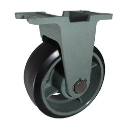 Fixed Wheel with Rubber Wheel for Heavy Loads (HB-k Type) FCD Ductile Hardware HB-K200X90