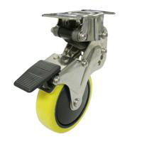 NPR Type Fixed Wheel Plate Type / Anti-Static Urethane Wheel (with Stopper)