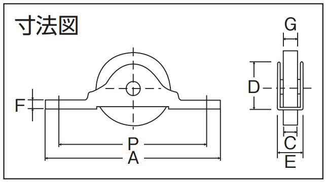 デルリンベアリング戸車 平型（平板枠）:関連画像