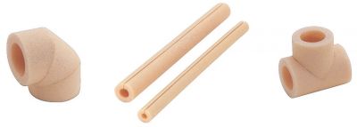 Coating for steel pipes made of heat-resistant polyethylene foam