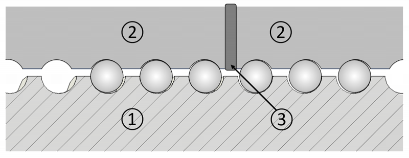 Spacer element in double nuts