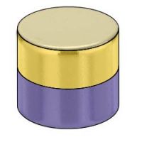 Cylindrical magnet with indicated magnetic poles
