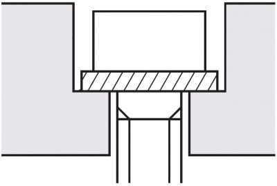 Mounting option - Insulation plate with screw and washer