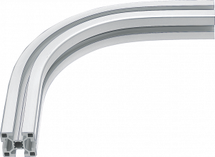 Curved aluminum construction profile