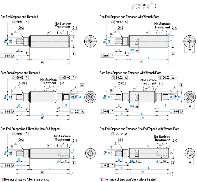 Precision/Stepped Ends/Stepped Ends with Wrench Flats:Related Image