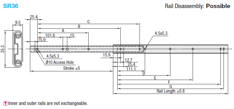 Telescopic Slide Rails/Medium Load/Steel/Two Step Slide:Related Image