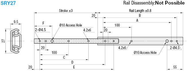 Telescopic Slide Rails/Light Load/Two Step Slide:Related Image
