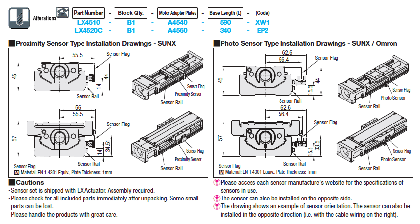 Single Axis Actuators LX45 Standard/Cover Type:Related Image