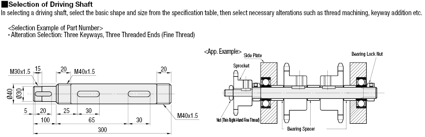 Drive Shafts/One End Stepped Type:Related Image
