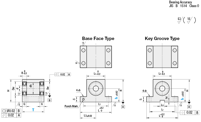 T-Shaped/Double Bearings/with Positioning Groove/Unretained:Related Image