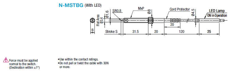 Contact Switches with Stoppers/Long Stroke/IP40:Related Image