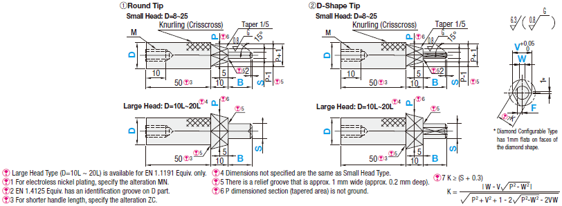 Slot Pins For Inspection Jigsstepped Diamondtaperedconfigurable By