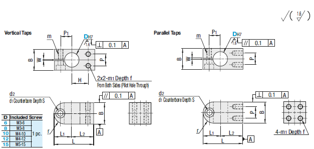 Super Compact Strut Clamps/Vertical Tapped:Related Image