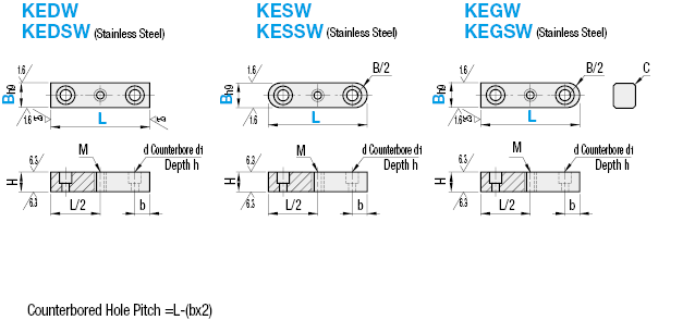Parallel Keys with Counterbores&Tapped Holes:Related Image