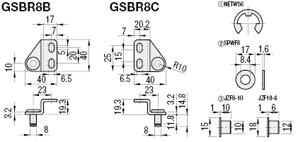 Mounting Brackets for Gas Springs FGS/FGSS Type:Related Image