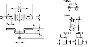 Mounting Brackets for Gas Springs FGS/FGSS Type:Related Image