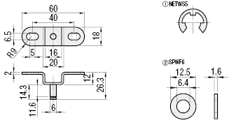 Mounting Brackets for Gas Springs FGS/FGSS Type:Related Image
