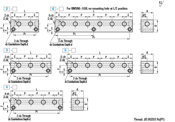 Manifold Hydraulic/Pneumatic/Outlets 1 Side/2 Inlets:Related Image