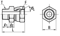 Hydraulic Fittings/Straight/Female PT Threaded/PF Tapped:Related Image