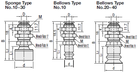 Vacuum Fittings/Sponge/Bellows/Fixed Type:Related Image