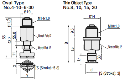 Vacuum Fittings/Oval/Thin Object/Direct Mount Spring/S-Shape:Related Image