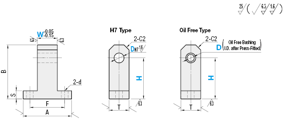 Hinge Bases/T-Shaped/Standard/Oil-Free:Related Image