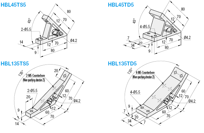 5 Series/Angular 45/135 degree Angle/2 Slots:Related Image