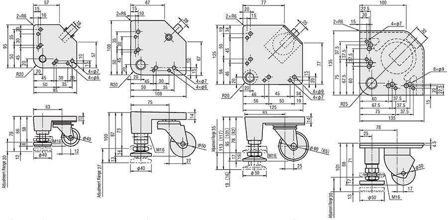 Integrated Casters & Leveling Mounts: Related Image