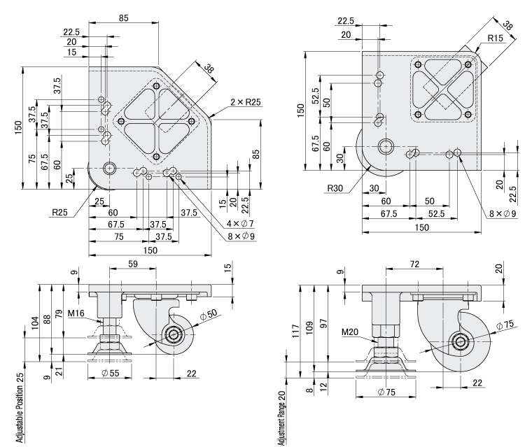 Integrated Casters & Leveling Mounts: Related Image