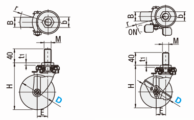 Screw-in Caster Light/Medium Load CMGN□: Related Image