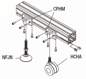 Side Caster Mounting Plate, Mounting Hole Free Type: Related Image