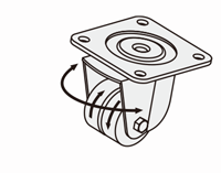 Casters, Dual Wheel Type, Heavy Load / Steel: Related Image