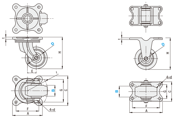 Cast Caster, Heavy Load Type: Related Image