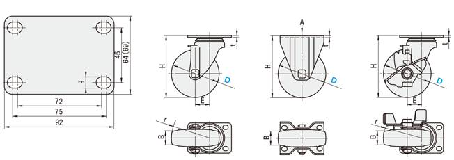 Caster, Compatible Type: Related Image