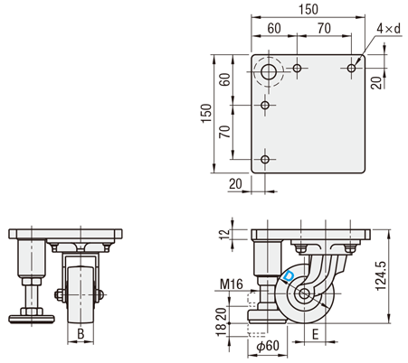 Casters With Leveling Mounts: Related Image