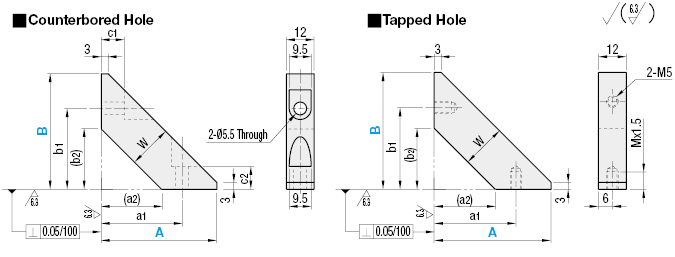 Gussets/Bridge Type/Tapped Hole:Related Image