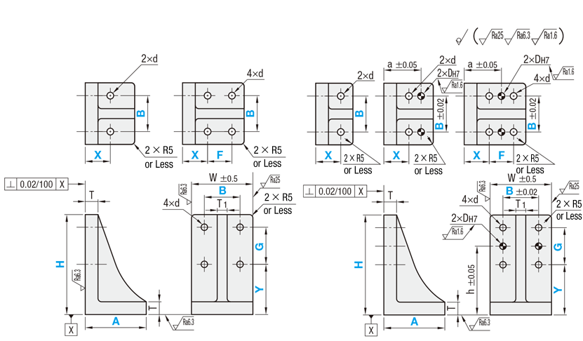 Angle Plates - Hole Position Configurable: Related Image