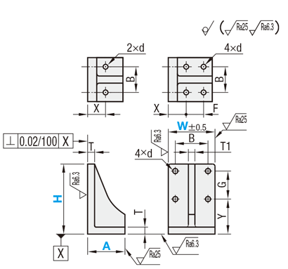 Angle Plates - Side A (Base Surface) Machining Configurable: Related Image