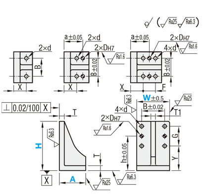 Angle Plates - Side A (Base Surface) Machining Configurable: Related Image